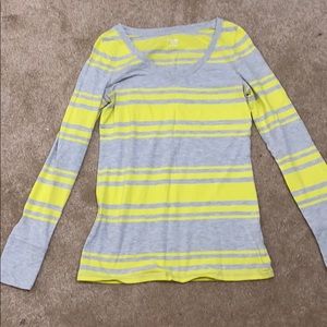 Yellow and Grey Stripped Shirt